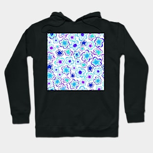 Blue and Purple Flowers Hoodie